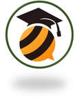 St. Helen School Alumni Bee Icon With Graduation Hat