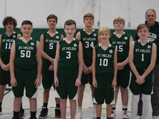 Student Life at St. Helen School - Sports Team in Green Uniforms